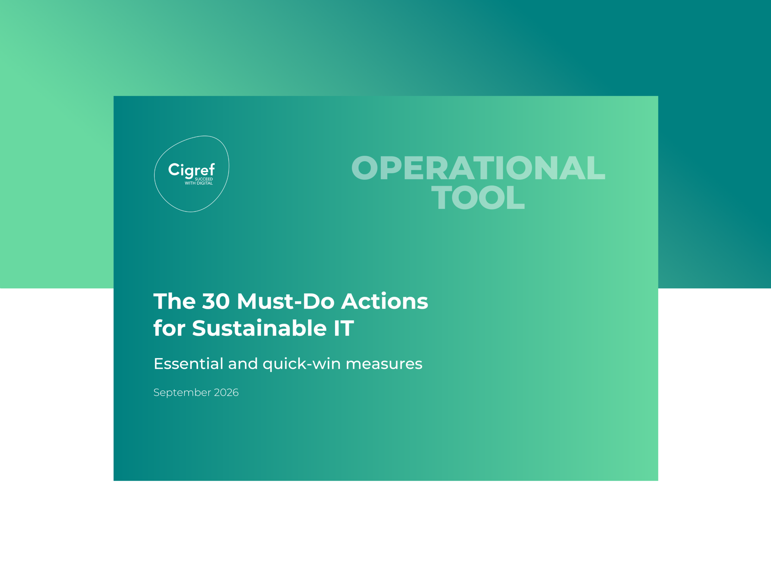 visuel publication 30 Must Do Actions EN